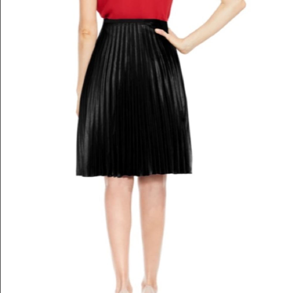 Vince Camuto Lacquered Pleated Skirt